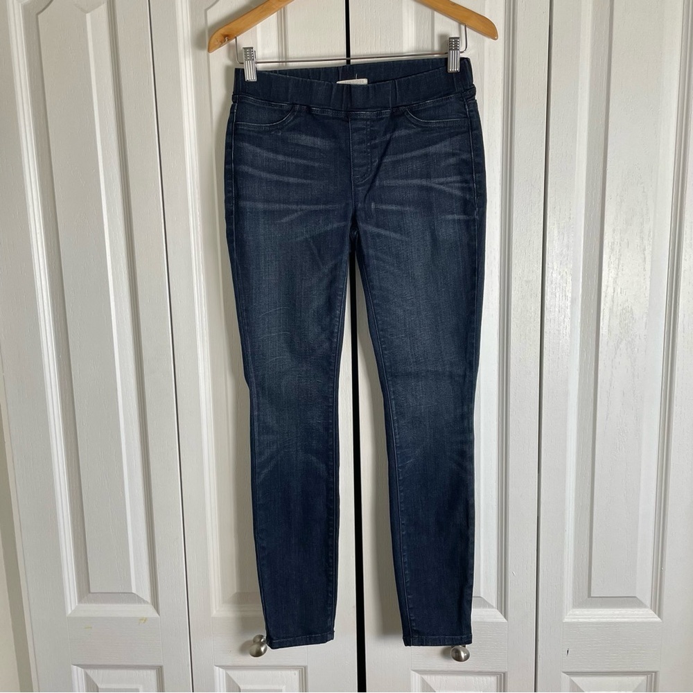 Eileen Fisher Pull on Skinny Jeggings Pants Women’s 2 Petite Blue Organic Cotton